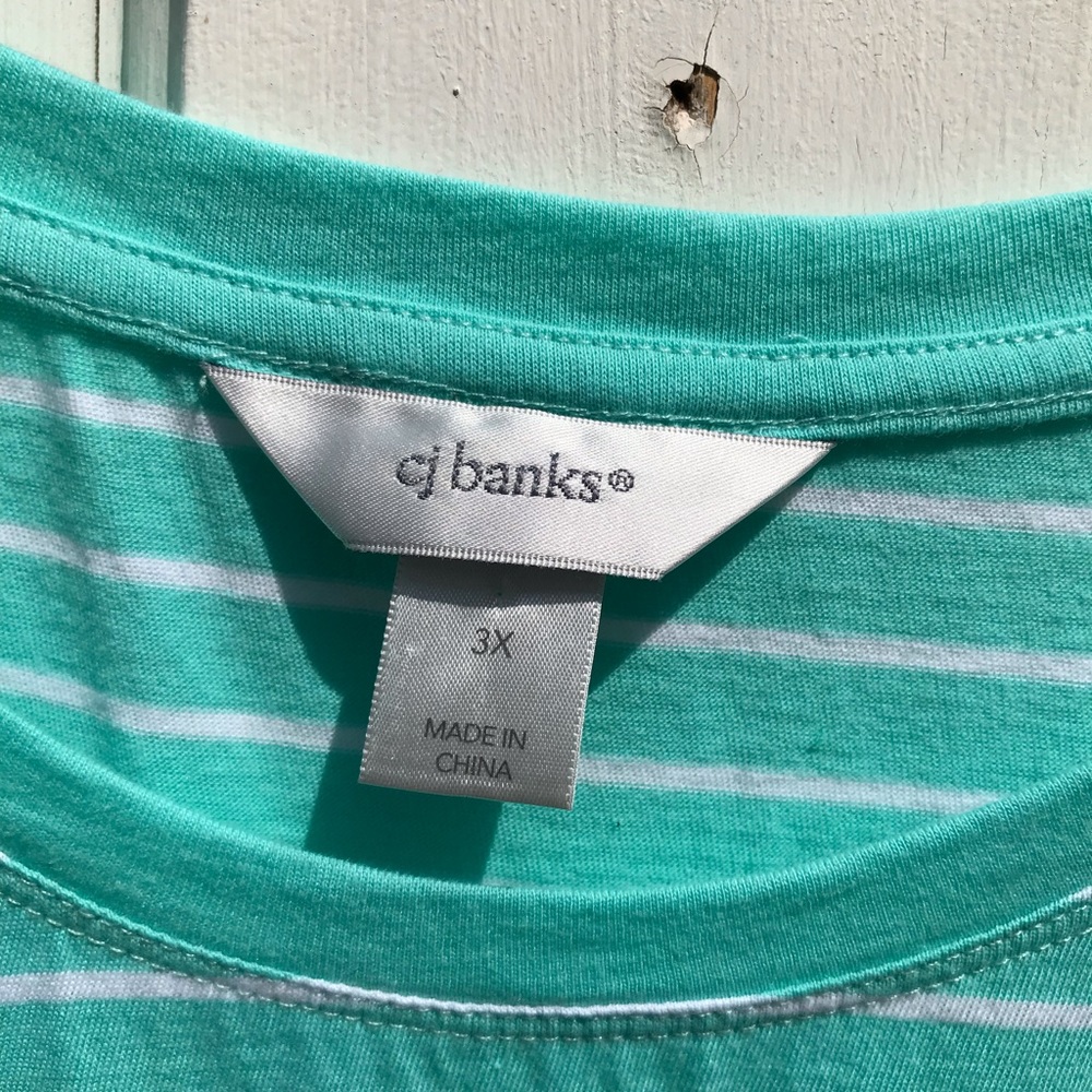 CJ Banks striped top Size 3 X - Picture 3 of 5